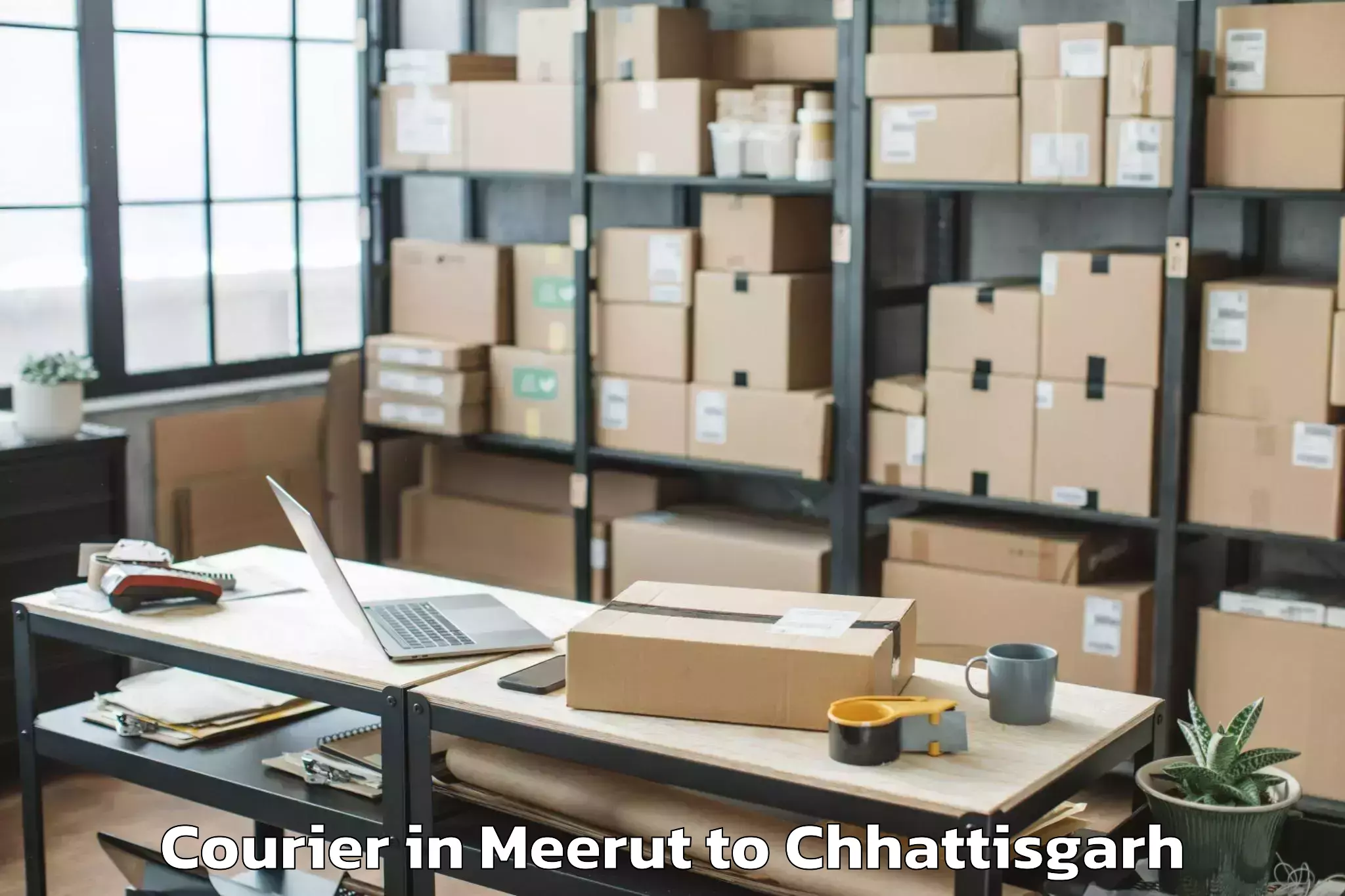 Leading Meerut to Ratanpur Courier Provider